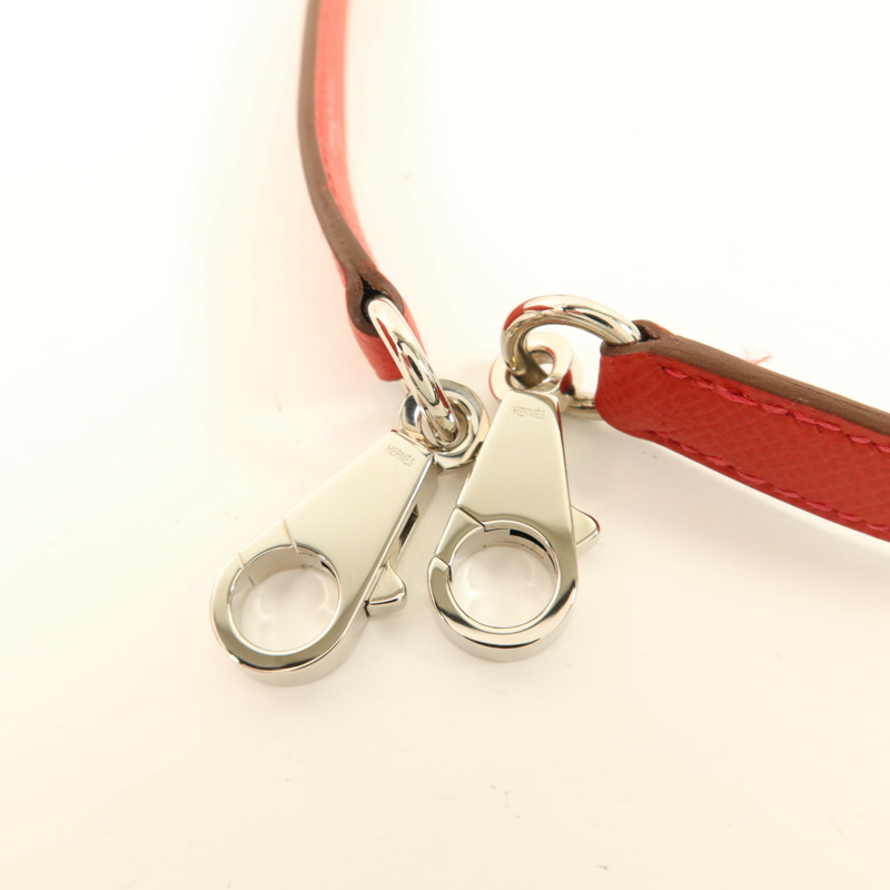 HERMES Epsom皮革Bolide 27銀扣手挽肩背兩用袋Rouge Casaque-9