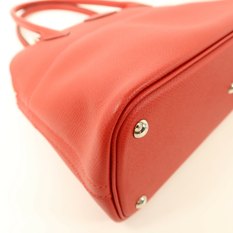 HERMES Epsom皮革Bolide 27銀扣手挽肩背兩用袋Rouge Casaque-11