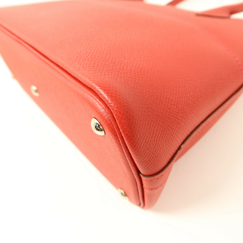 HERMES Epsom皮革Bolide 27銀扣手挽肩背兩用袋Rouge Casaque-12