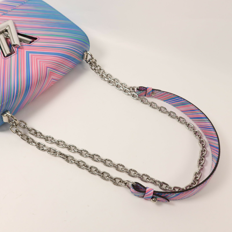 LOUIS VUITTON Tropical Epi Twist MM銀扣鏈帶肩背袋-7
