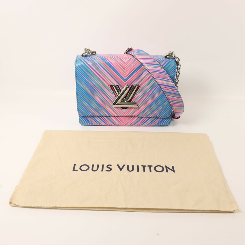 LOUIS VUITTON Tropical Epi Twist MM銀扣鏈帶肩背袋-8