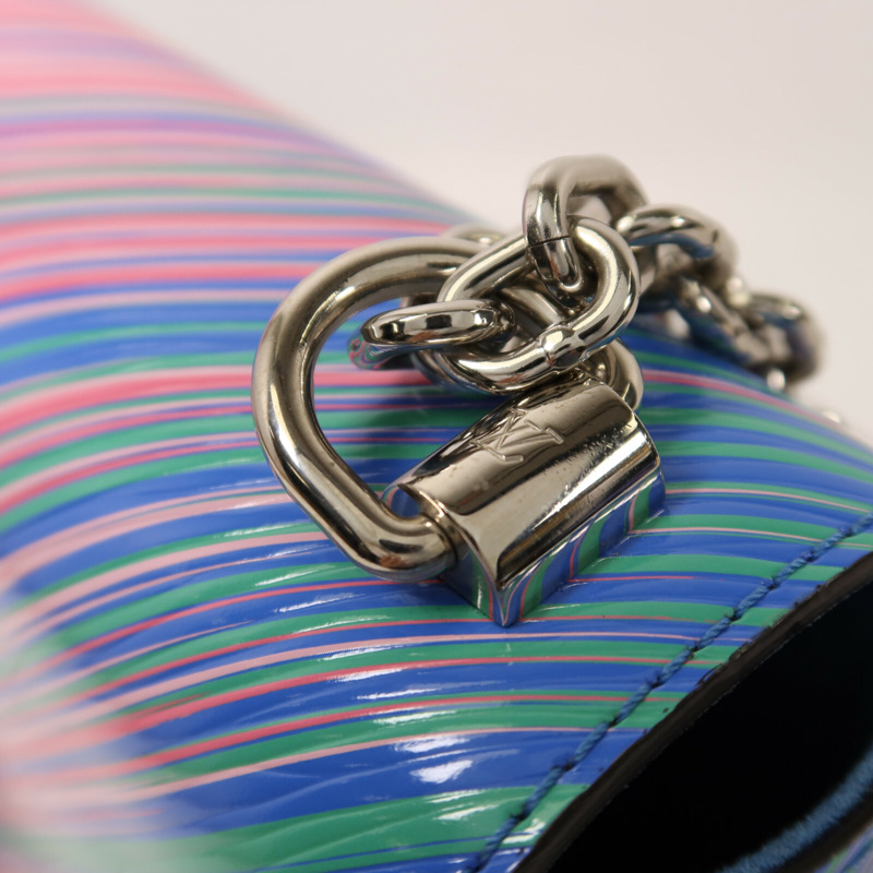 LOUIS VUITTON Tropical Epi Twist MM銀扣鏈帶肩背袋-9