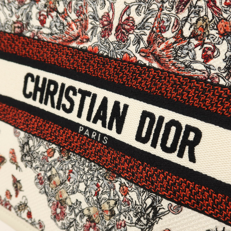 Dior 牛皮皮革/帆布Book Tote PM金扣手挽肩背兩用袋-9