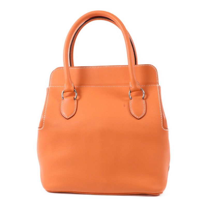 HERMES Swift皮革Tool Box 20銀扣手挽肩背兩用袋Crevette-1