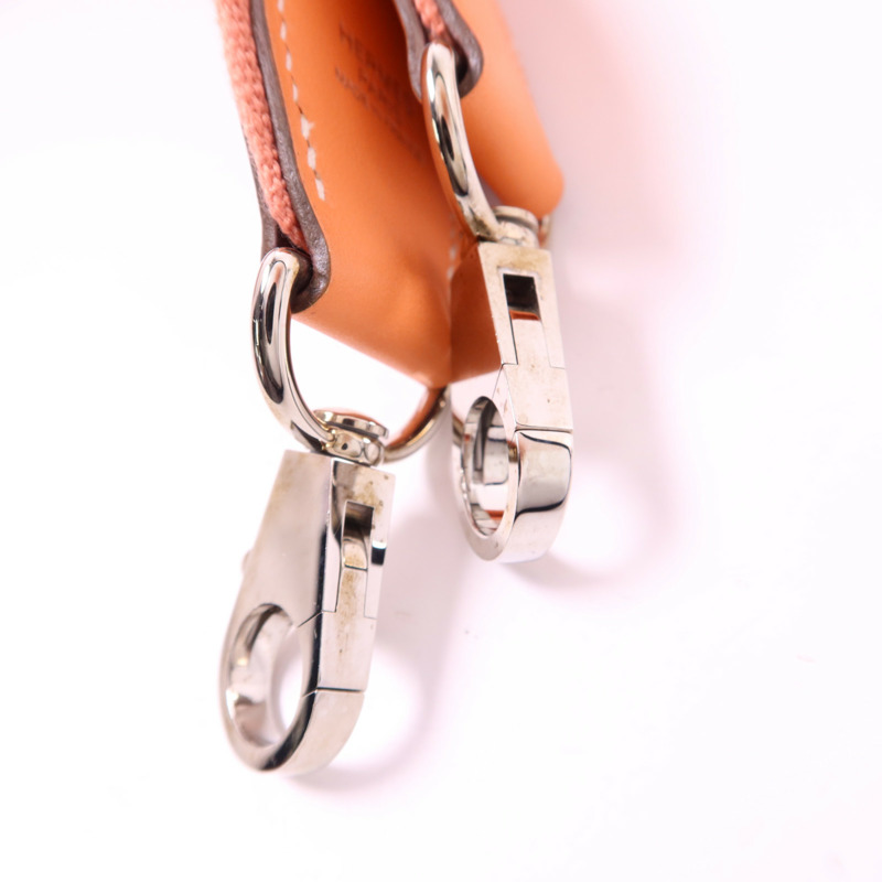 HERMES Swift皮革Tool Box 20銀扣手挽肩背兩用袋Crevette-11