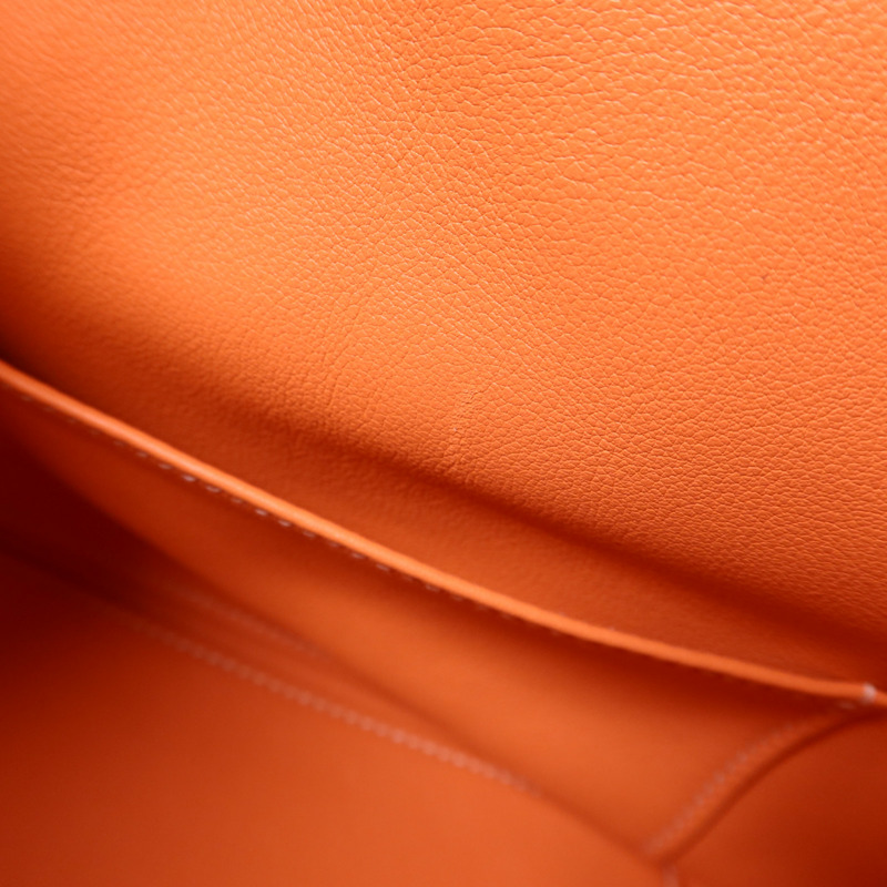 HERMES Swift皮革Tool Box 20銀扣手挽肩背兩用袋Crevette-17