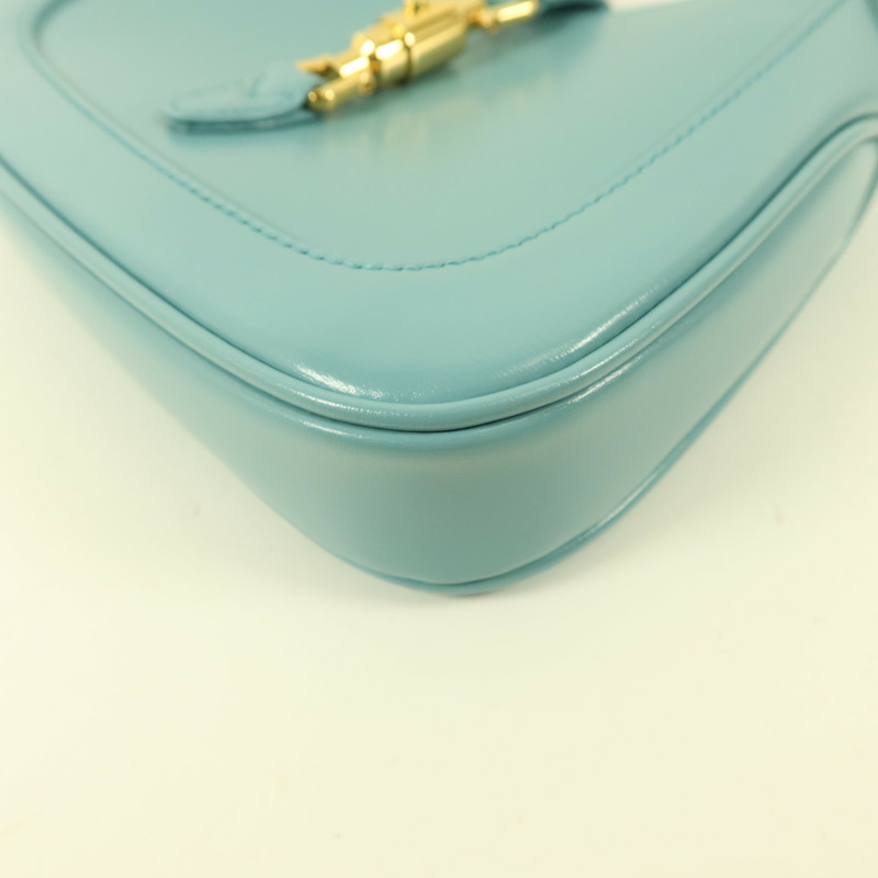 GUCCI 牛皮皮革Jackie 1961 Mini金扣手挽肩背兩用袋-12