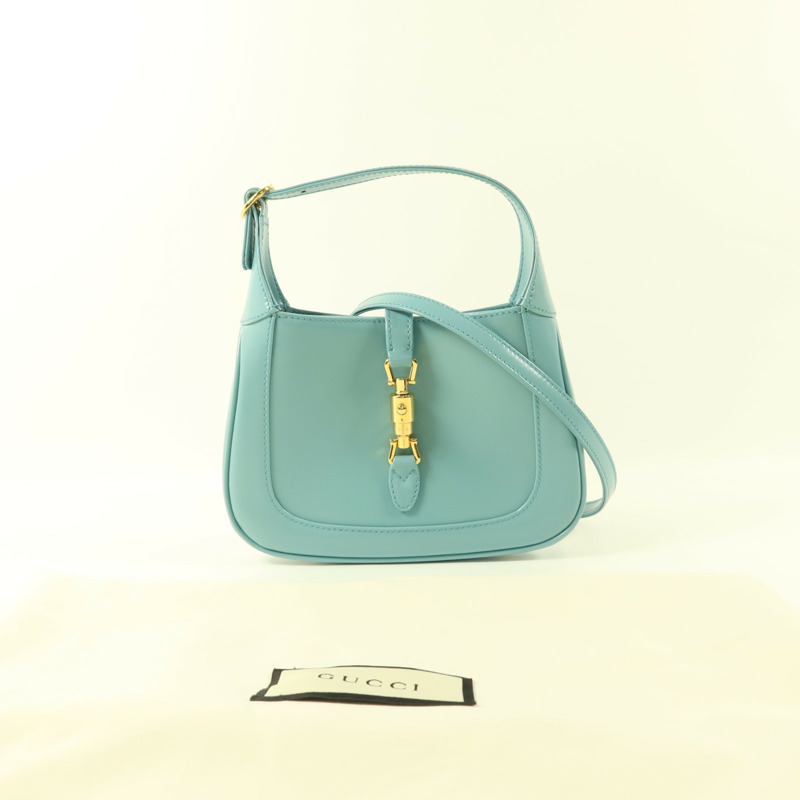 GUCCI 牛皮皮革Jackie 1961 Mini金扣手挽肩背兩用袋-15