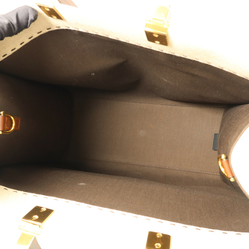 FENDI 帆布Sunshine Medium金扣手挽肩背兩用袋-7