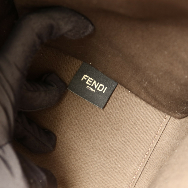 FENDI 帆布Sunshine Medium金扣手挽肩背兩用袋-9