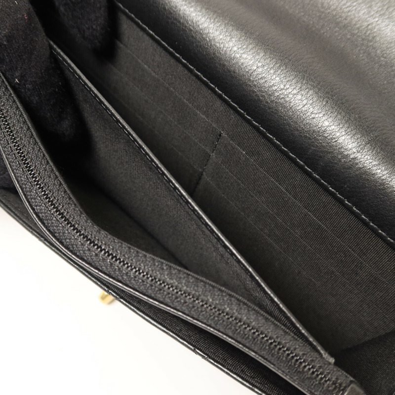 CHANEL 牛皮皮革Wallet On Chain金扣鏈帶肩背袋-4