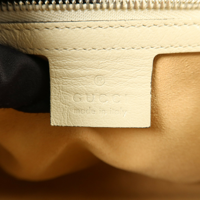 GUCCI 牛皮皮革GG Marmont Medium銀扣鏈帶肩背袋-7