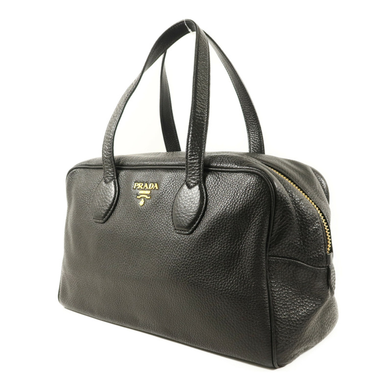 PRADA 牛皮皮革Shoulder Bag金扣肩背袋-2