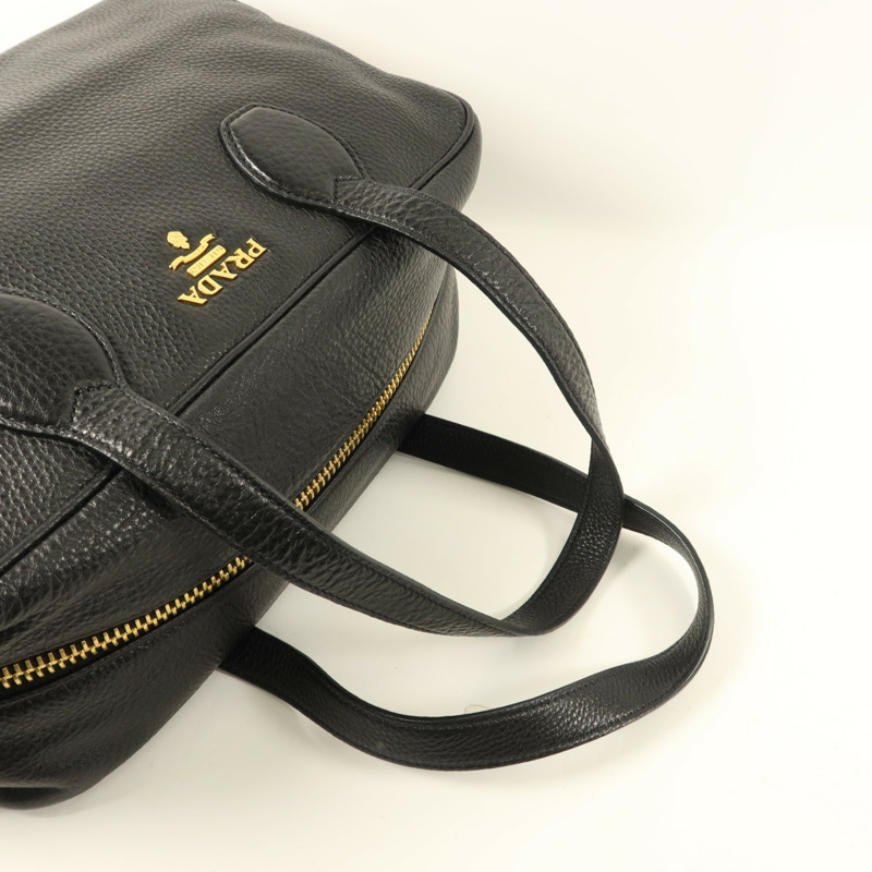 PRADA 牛皮皮革Shoulder Bag金扣肩背袋-4