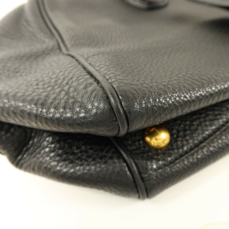 PRADA 牛皮皮革Shoulder Bag金扣肩背袋-15