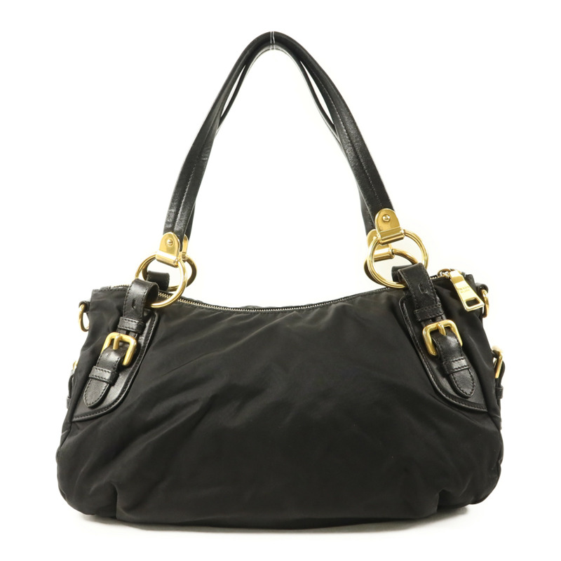 PRADA 尼龍2 Way Shoulder金扣手挽肩背兩用袋-1