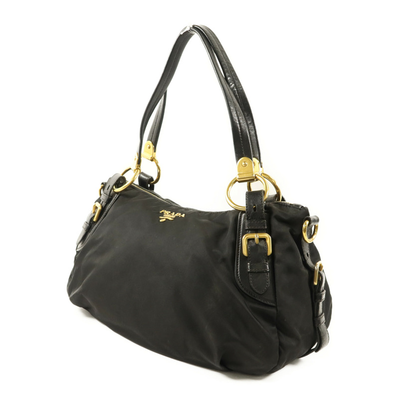 PRADA 尼龍2 Way Shoulder金扣手挽肩背兩用袋-2