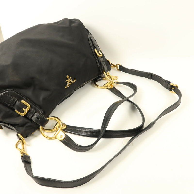 PRADA 尼龍2 Way Shoulder金扣手挽肩背兩用袋-4
