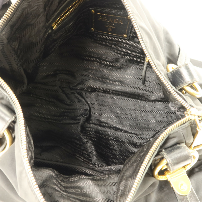 PRADA 尼龍2 Way Shoulder金扣手挽肩背兩用袋-5
