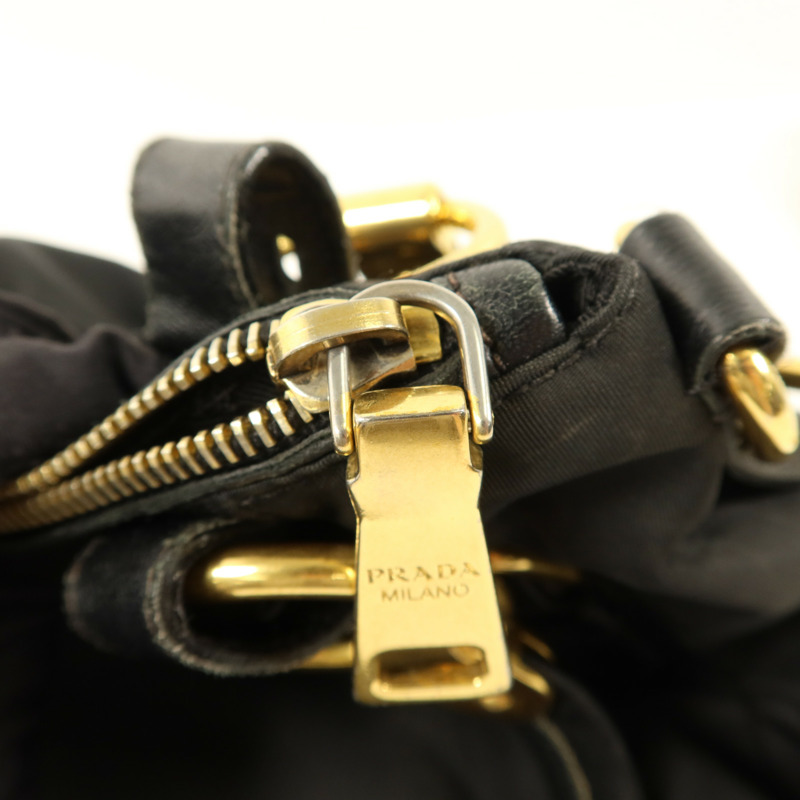 PRADA 尼龍2 Way Shoulder金扣手挽肩背兩用袋-9