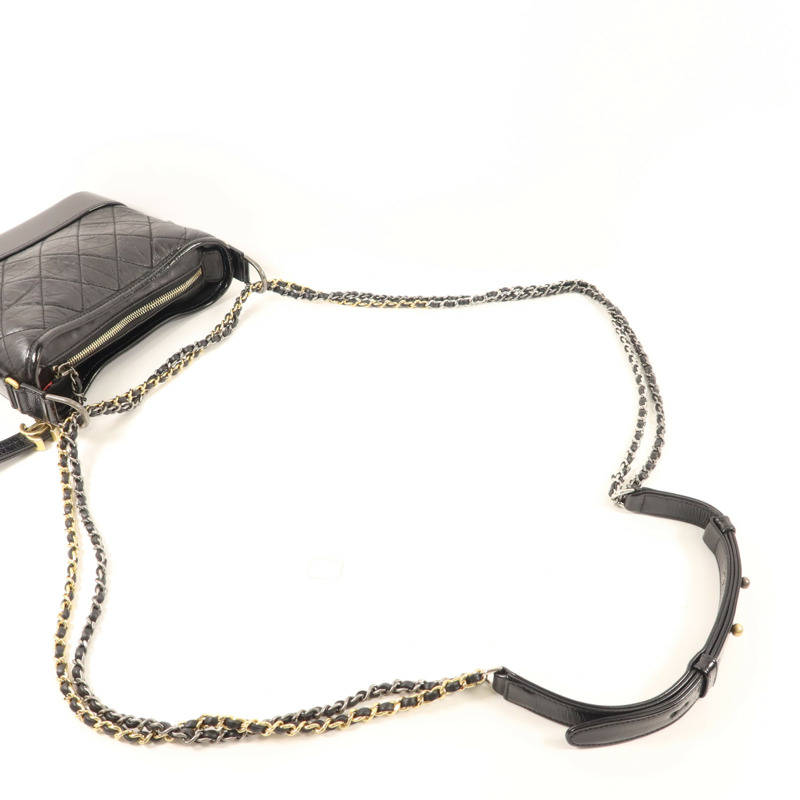 CHANEL 牛皮皮革Gabrielle Small鏈帶肩背袋-4