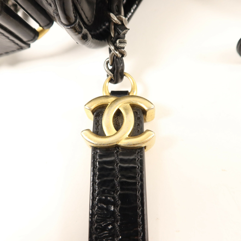 CHANEL 牛皮皮革Gabrielle Small鏈帶肩背袋-10