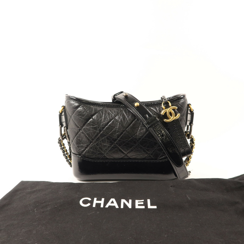 CHANEL 牛皮皮革Gabrielle Small鏈帶肩背袋-18