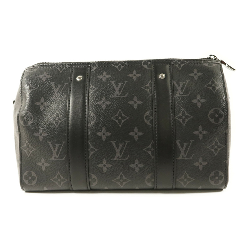 LOUIS VUITTON Monogram Eclipse City Keepall銀扣手挽肩背兩用袋-1