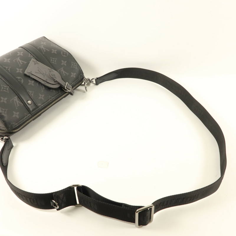 LOUIS VUITTON Monogram Eclipse City Keepall銀扣手挽肩背兩用袋-4