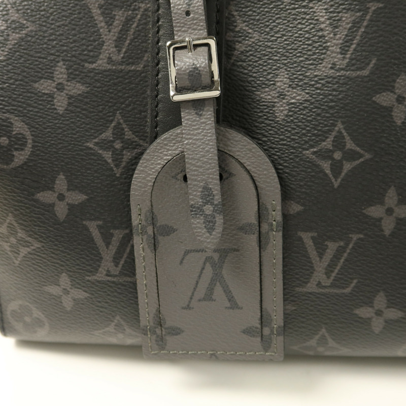 LOUIS VUITTON Monogram Eclipse City Keepall銀扣手挽肩背兩用袋-9