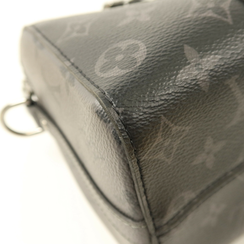 LOUIS VUITTON Monogram Eclipse City Keepall銀扣手挽肩背兩用袋-12
