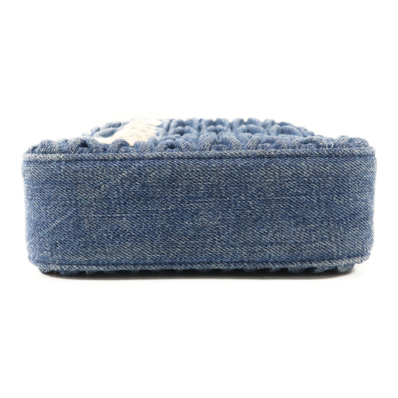 Miu Miu 牛仔布2 Way Shoulder銀扣肩背袋-3