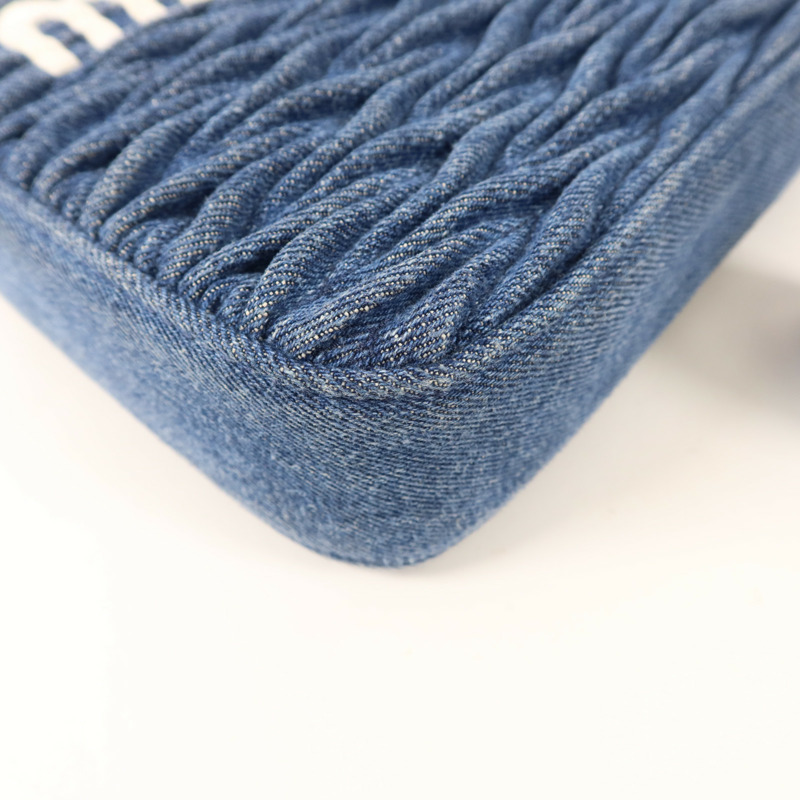 Miu Miu 牛仔布2 Way Shoulder銀扣肩背袋-10