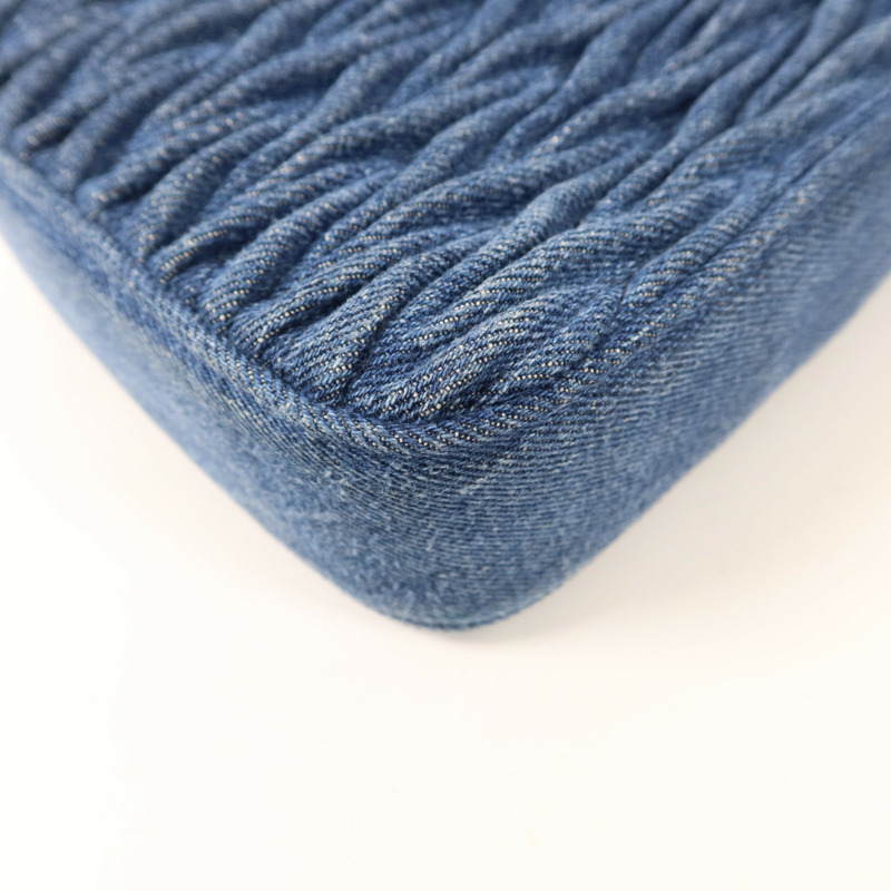 Miu Miu 牛仔布2 Way Shoulder銀扣肩背袋-12