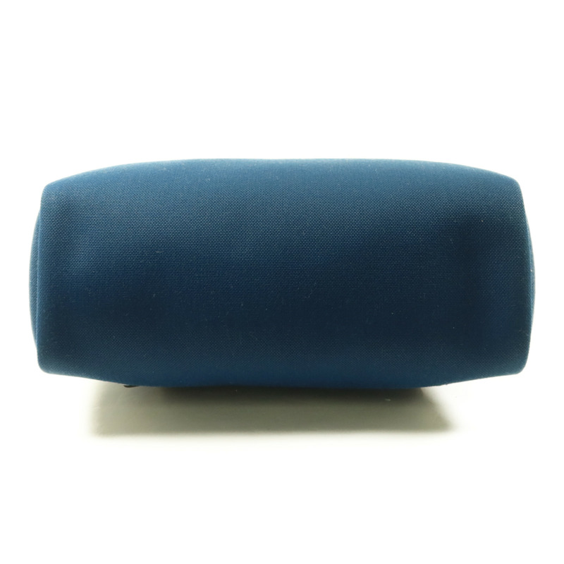 HERMES 帆布Herbag Backpack銀扣背包Deep Blue/Bleu Nuit-3