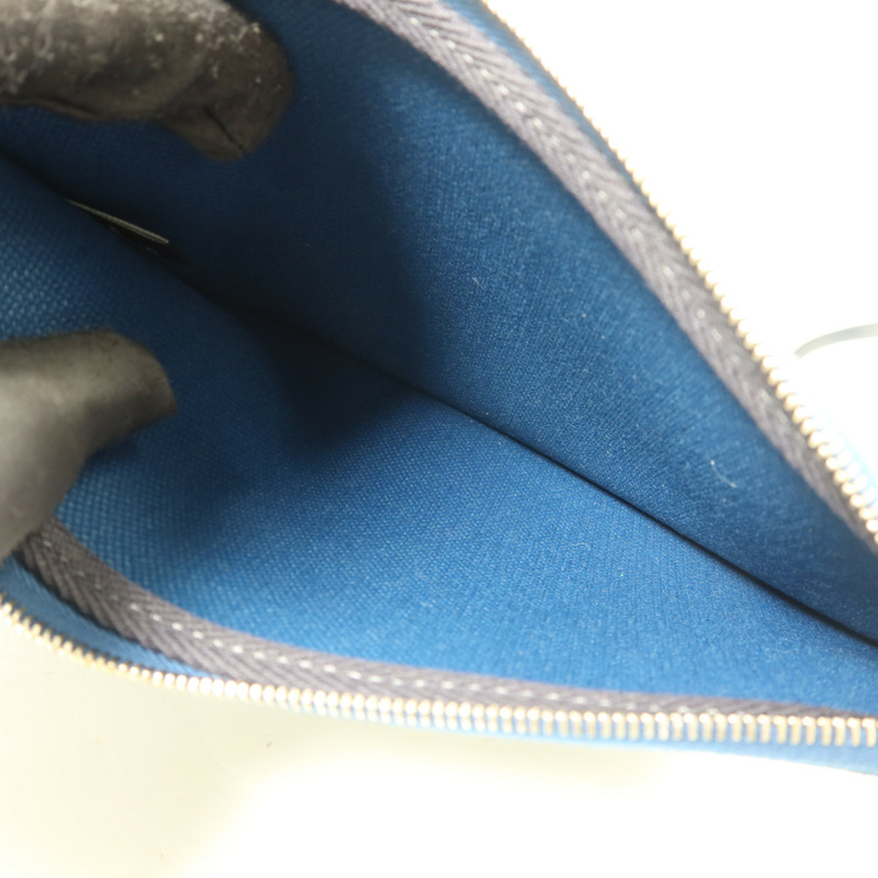 HERMES 帆布Herbag Backpack銀扣背包Deep Blue/Bleu Nuit-12