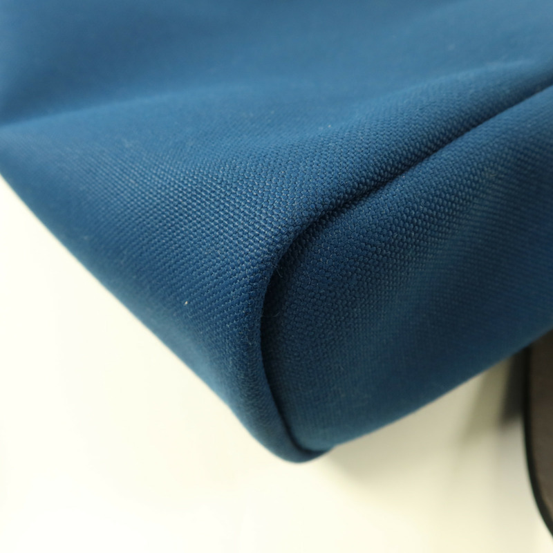 HERMES 帆布Herbag Backpack銀扣背包Deep Blue/Bleu Nuit-13