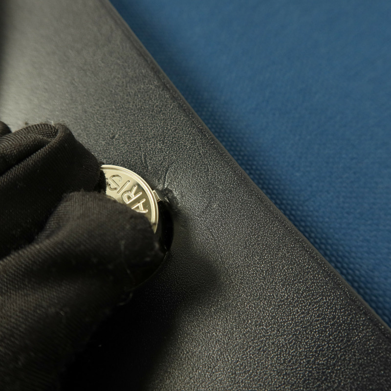 HERMES 帆布Herbag Backpack銀扣背包Deep Blue/Bleu Nuit-17