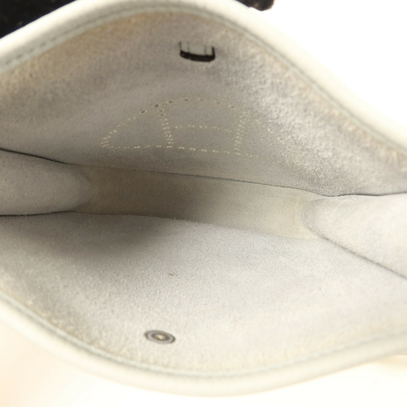 HERMES Clemence皮革Evelyne TPM銀扣肩背袋Gris Perle-5