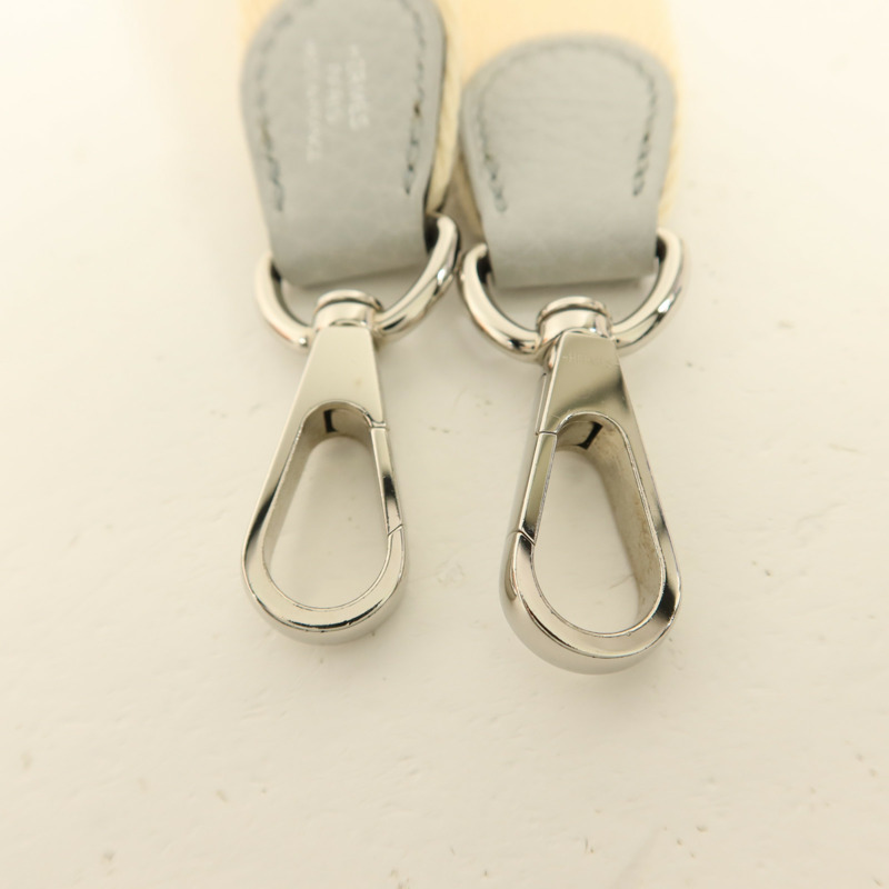 HERMES Clemence皮革Evelyne TPM銀扣肩背袋Gris Perle-10