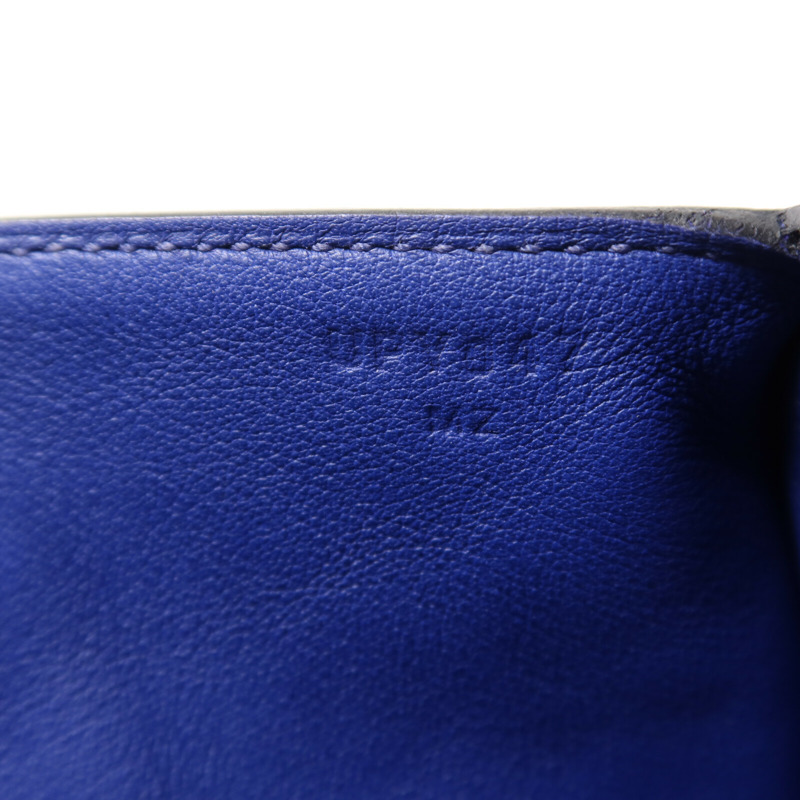 HERMES Clemence皮革Mini Lindy銀扣手挽肩背兩用袋Bleu Electrique-6