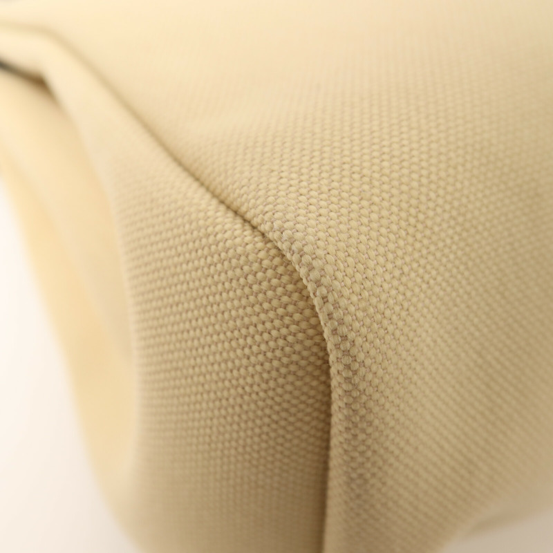 HERMES 帆布Herbag PM銀扣手挽肩背兩用袋Beige/Bleu Electrique-14