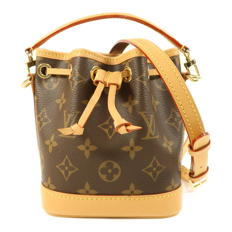 LOUIS VUITTON Monogram Nano Noe金扣手挽肩背兩用袋-0