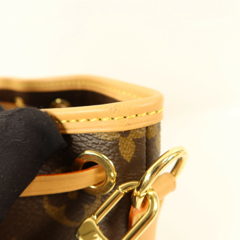 LOUIS VUITTON Monogram Nano Noe金扣手挽肩背兩用袋-14