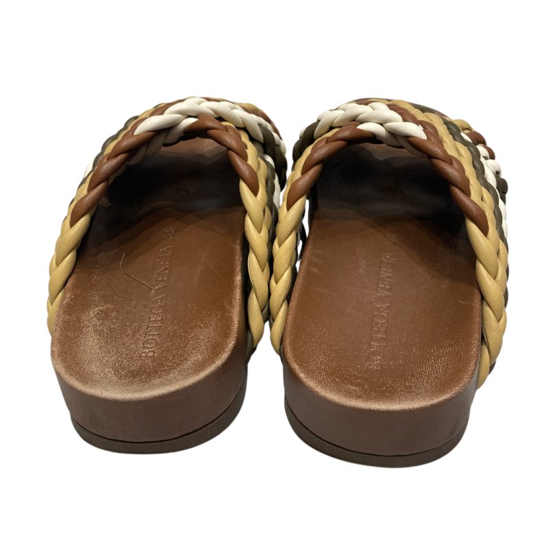 BOTTEGA VENETA 編織拖鞋 棕黃綠 36號-2