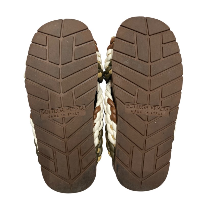 BOTTEGA VENETA 編織拖鞋 棕黃綠 36號-6