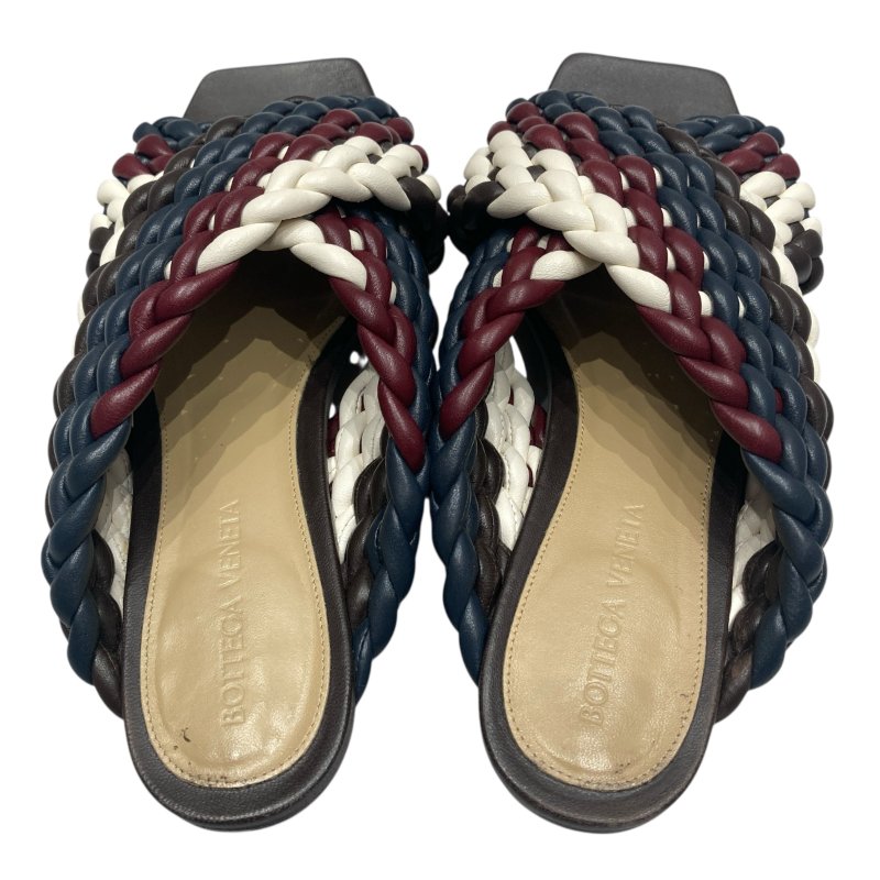 BOTTEGA VENETA 編織拖鞋 黑紅白 36號-2