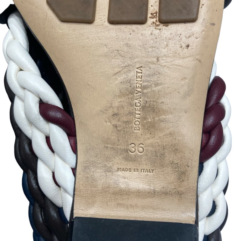 BOTTEGA VENETA 編織拖鞋 黑紅白 36號-9