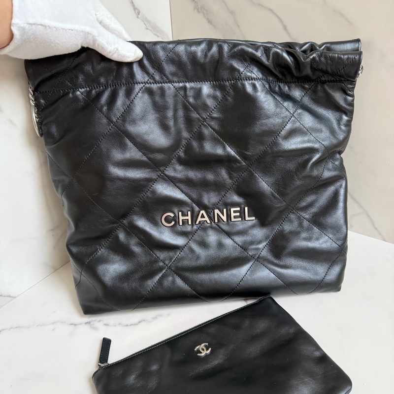 割愛香奈兒 22bag 黑銀 小號晶片款-1