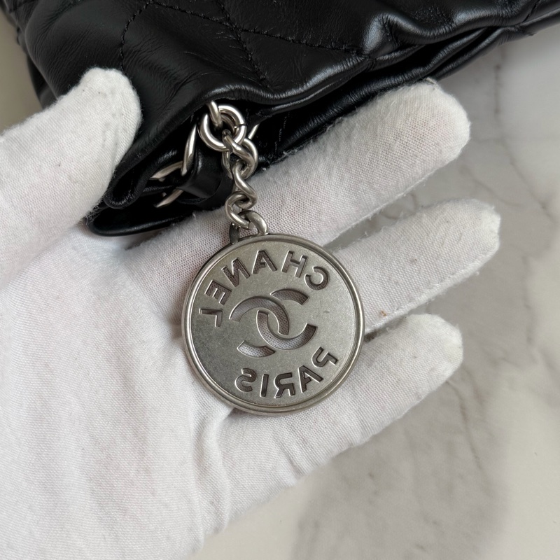 割愛香奈兒 22bag 黑銀 小號晶片款-15